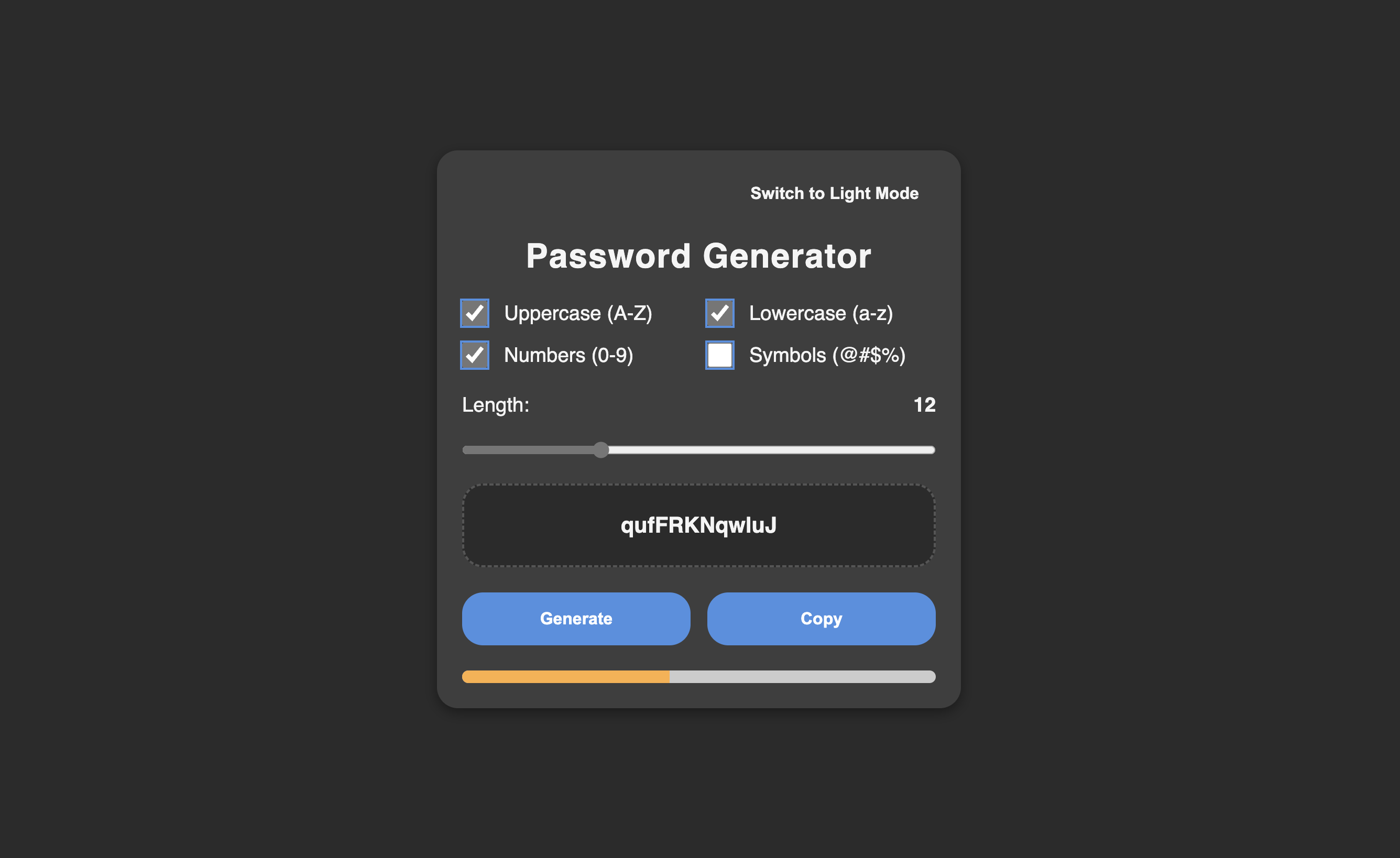 Password Generator Screenshot
